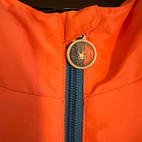 Spyder Orange and Blue Puffer Jacket with Insulated Design - Picture 3 of 7